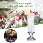 Led Christmas Candle Light Glitter Flameless Candles Electric Crystal Simulation Lights Battery Operated Home Bedroom Decoration - Image 5