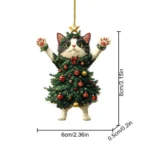 1PC Christmas Tree Pendants Cute Cat Hanging Ornaments for Car Backpack Xmas Tree Decorations Party Supplies New Year Gifts - Image 10