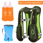 4Pcs UTOBEST 5L Running Vest with 1.5L Hydration Reservoir 500ml Bottle Set Ultralight Multi-Pocket Outdoor Vest for Camping - Image 9