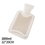 2 Litre Hot Water Bottles Natural Rubber Capacity Heat Therapy Pain Relief - Image 2