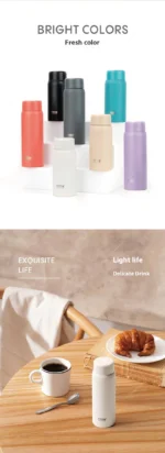 Tyeso Stainless Steel Pocket Insulated Water Bottle Cute Compact Slim Design High Aesthetic Appeal Perfect for Hydration - Image 8