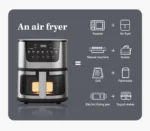 7L Electric Air Fryer Smart Multi-function Hot Convection Oven LED Touch Control 1400W Visible Window Deep Fryer without Oil - Image 8