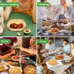 Air Fryer Liners Disposable 100pcs Parchment Paper Square Liners Round Liners Free of Bleach Non-Stick Oil-proof and Waterproof - Image 6