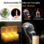 6Pcs/Set Rechargeable LED Candle Timer Remote Flickering Flames Wedding Candles Birthday Decor Tealights USB Charger Candle Lamp - Image 3