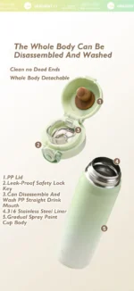 500ml large capacity thickened 316 stainless steel vacuum Thermal insulation portable Tumbler Thermos Water bottle Coffee cup - Image 10