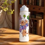 800ml Capybara Insulated Water Bottle with Straw & Handle Portable Sports Drinking Bottle Kawaii Water Cup for Boys Girls Daily - Image 8