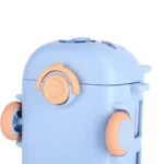 500ML Bus Shape Cartoon Water Cup with Movable Wheels & Strap Plastic Drinking Bottle Leakproof for Home Travel School - Image 6