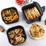 Reusable Air Fryer Silicone Liners Square Non Stick Basket Mat for 4-7QT Air Fryer Oven Microwave Baking Airfryer Accessories - Image 4