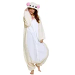 Rilakkuma Kawaii Onesie Pajamas for Women Men Anime Cartoon Warm Nightwear Adults Fashion Comfortable Jumpsuit Cosplay Clothing - Image 8