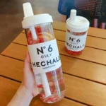 500/850ml Cute Pearl Milk Tea Straw Plastic Water Bottle With Cup Cover Bubble Coffee Cups Drop-proof Large Capacity Drinkware - Image 8