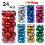 24Pcs 3/4/6CM Christmas Balls Big Ball Christmas Tree Pendant Ornaments for Party Decor - Image 9