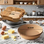 Air Fryer Liners Disposable 100pcs Parchment Paper Square Liners Round Liners Free of Bleach Non-Stick Oil-proof and Waterproof - Image 13