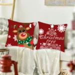 1pcs 2D Christmas Pillow Cover Xmas Party Decoration - Image 36