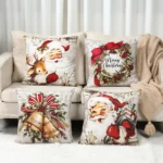 4pcs Merry Christmas Cushion Cover Home Decorations - Image 2