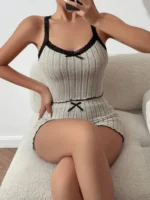Sling Pajamas Set for Women Sleepwear Homewear - Image 11