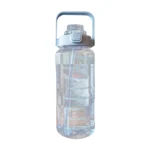 2L Sport Water Bottle With Straw Portable Leak-Large Capacity Water Cup With Motivational Quote Time Marker - Image 32