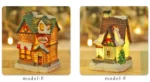 1~6pcs LED Night Light Christmas Ornaments Luminous Castle Snow House Sculpture Xmas Decoration - Image 10