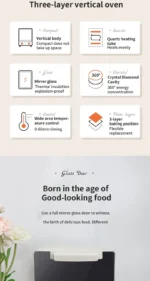 12L Large Capacity Electric Air Fryer Toaster Oven Mechanical Household Kitchen 360° Baking Convection Oven Oil-Free Deep Fryer - Image 8