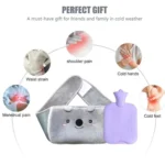 1000ml Hot Water Bottle Bag + Belt Rubber or Warm Plush Pouch Waist Cover Belt - Image 6