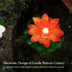 Blessing Water Lily Candle Light Floating Pool Light Waterproof LED Lifelike Floating Lamp Electronic LED Colorful Lotus Lantern - Image 2