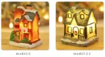 1~6pcs LED Night Light Christmas Ornaments Luminous Castle Snow House Sculpture Xmas Decoration - Image 8