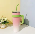 New Insulated Cup Bingba Cup 304 Stainless Steel Water Cup for Girls with Straw Large Capacity 1.2L - Image 8