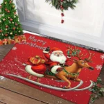 Christmas Door Mat Red Santa Claus Outdoor and indoor Gingerbread Man Carpet - Image 8