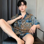 Pajamas Men Spring Summer Thin Ice Silk Luxurious - Image 6