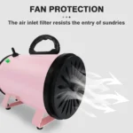 VickyHome Pet Dog Cat Grooming Hairdryers Professional 2800W Variable Speed Powerful Efficient Hair Fur Blower Dryer,3 Nozzles - Image 20