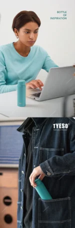 Tyeso Stainless Steel Pocket Insulated Water Bottle Cute Compact Slim Design High Aesthetic Appeal Perfect for Hydration - Image 10