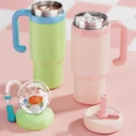 24oz Stainless Steel Whale Fountain Tumbler with Handle Whale Water Cups for Kids Teens and Adults - Image 15