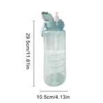 2L Sport Water Bottle With Straw Portable Leak-Large Capacity Water Cup With Motivational Quote Time Marker - Image 39