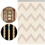 90x220CM 31 Vintage Natural Wood and Bamboo Beaded Door Curtain for Bath Bedroom Porch Doorway - Image 3