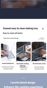 10L Large Capacity Electric Air Fryers Oil-free Automatic Household Kitchen 360°Baking Convection Oven Deep Fryer without Oil - Image 20