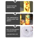 4PCS Christmas LED Candles, Flameless Flickering Electronic Tea Lights,Santa Claus Projection Night Light for Holiday Home Decor - Image 5