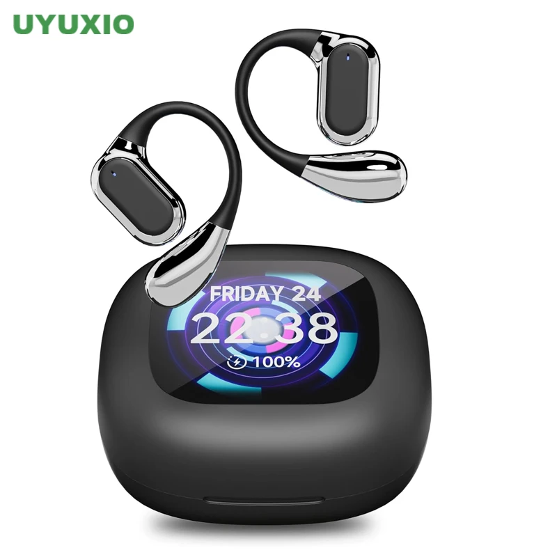kf-S513554b867bf44aea8c5023f3e6e276cs UYUXIO AI Translating Earphone OWS Real Time Translation Earbuds with 144 Languages Ear Buds with LCD Touch Screen Headphone - Image 1