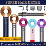 SenCiciMen Professinal Hair Dryer Negative Ion Blow Dryer Quick Dry Leafless Hairdryer Salon Home Constant Temperature Hair Care