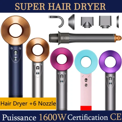 SenCiciMen Professinal Hair Dryer Negative Ion Blow Dryer Quick Dry Leafless Hairdryer Salon Home Constant Temperature Hair Care