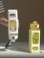 700ml/900ml Sports Water Bottle Portable Sippy Cup Suitable for Outdoor Sports Cycling and Carrying Juice Milk Drinkware - Image 6