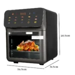 2400W 9L/1700W 12L/1350W 10L Hot Air Fryer Multi-function air fryer Automatic Programmes with LED Touch Screen timable air fryer - Image 14