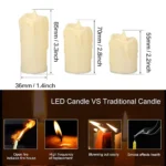 Flameless LED Votive Candles Set 100+Hour Lasting Electric Candles Battery Operated Tealight - Image 24