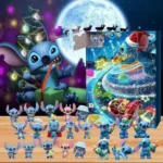 MINISO Advent Calendar Stitch Cartoon Doll Christmas Atmosphere Decorative Gifts New Year 24 Days Countdown Surprise Blind Box