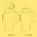 24oz Stainless Steel Whale Fountain Tumbler with Handle Whale Water Cups for Kids Teens and Adults - Image 4