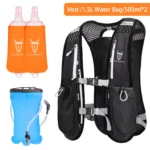 4Pcs UTOBEST 5L Running Vest with 1.5L Hydration Reservoir 500ml Bottle Set Ultralight Multi-Pocket Outdoor Vest for Camping