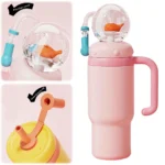 24oz Stainless Steel Whale Fountain Tumbler with Handle Whale Water Cups for Kids Teens and Adults - Image 9