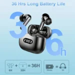 UYUXIO Wireless Earphone 40dB Noise Cancelling Bluetooth 5.3 Headphone ENC with LED Display HD TWS Earbuds Transparency Mode - Image 2