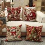 1pcs 2D Christmas Pillow Cover Xmas Party Decoration