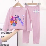 Cute K Pop Demon Hunter Pajamas for Children Cartoon Letter Printed Nightgown Children Kawaii Loungewear - Image 6