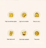 2L Large Capacity Glass Water Bottle Transparent Milk Juice Cup Outdoor Portable Leakproof Drinkware Tea Water Glass Bottle 2L - Image 7