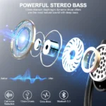 Wireless Earbuds, Bluetooth 5.3 Headphones with Dual Mic, 48H Playtime LED Display Wireless Sports Headphones. - Image 2